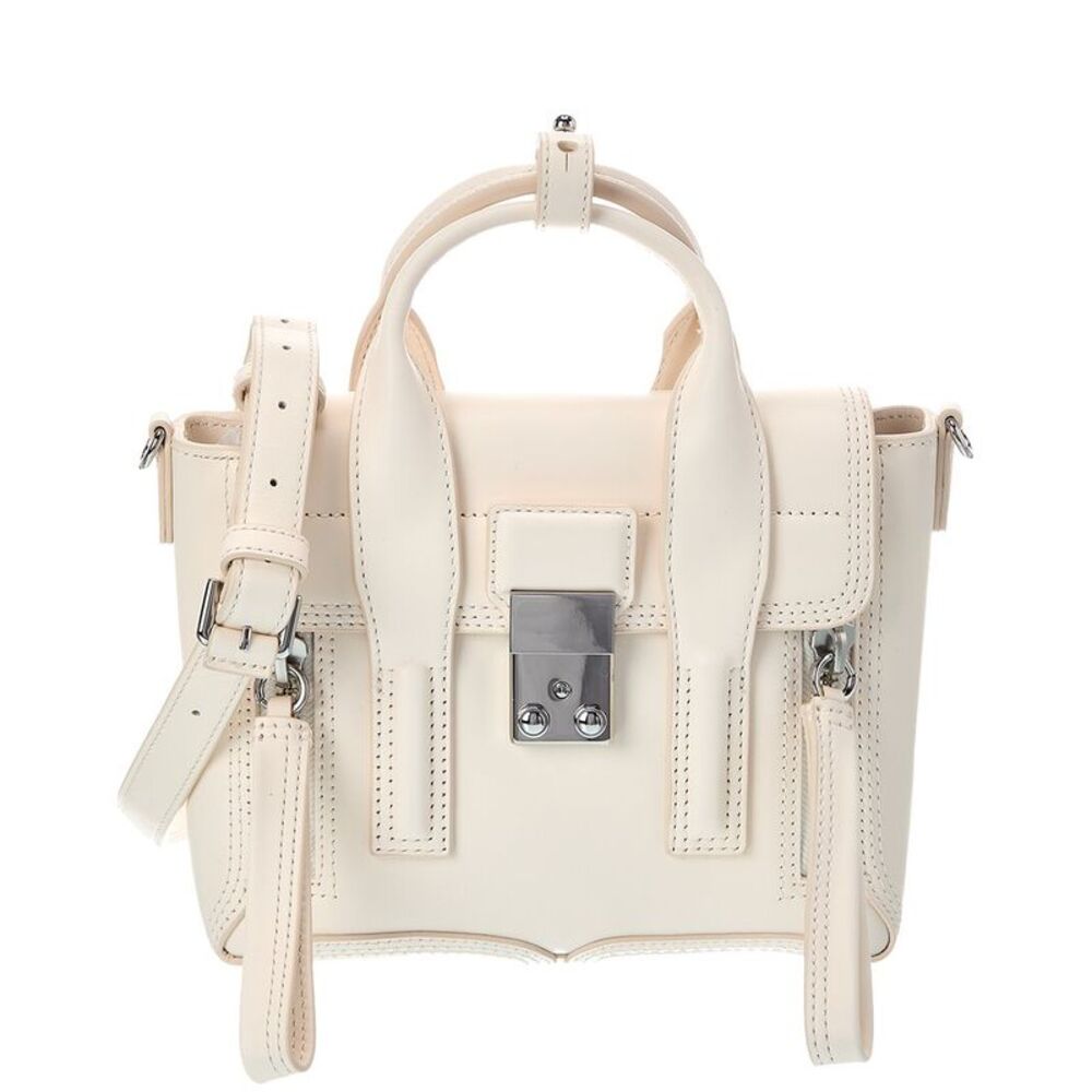 3.1 Phillip Lim Pashli Leather Mini Satchel, White